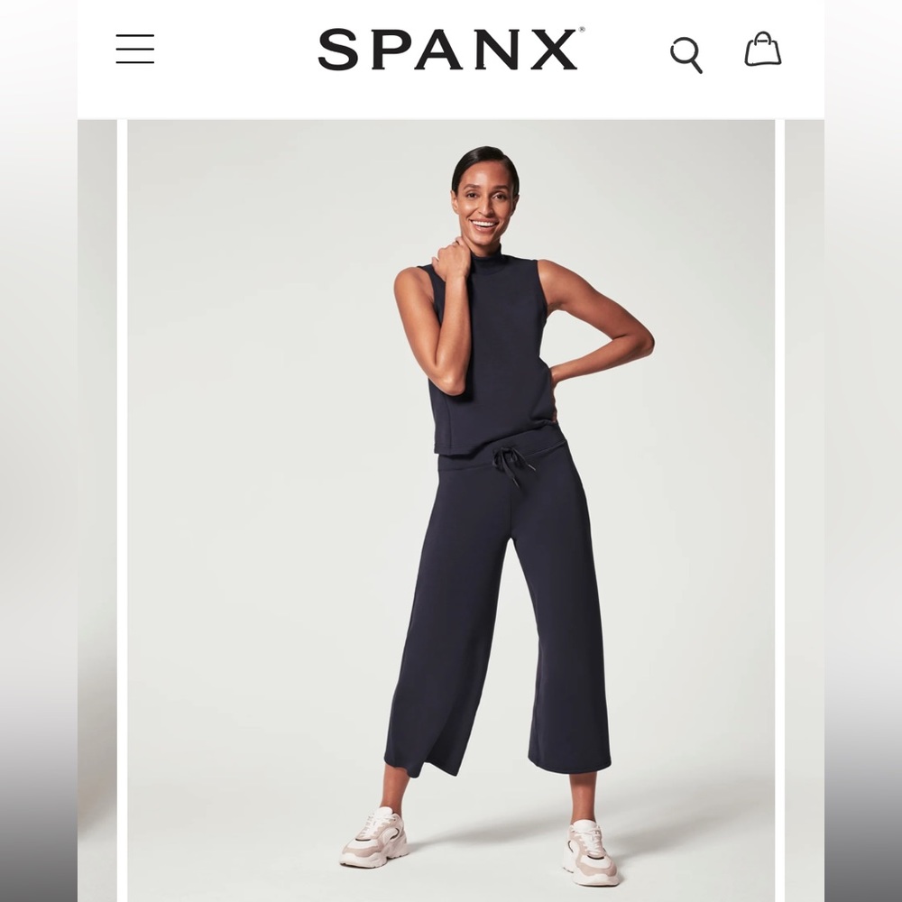 SPANX Air Essentials Cropped Wide Leg Pant - Small Petite